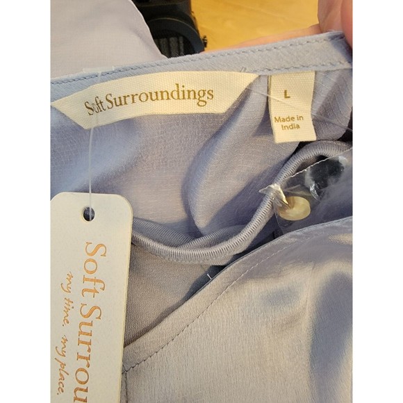 NWT Soft Surroundings Eltham Top Celestial Blue Size Large - Picture 5 of 7